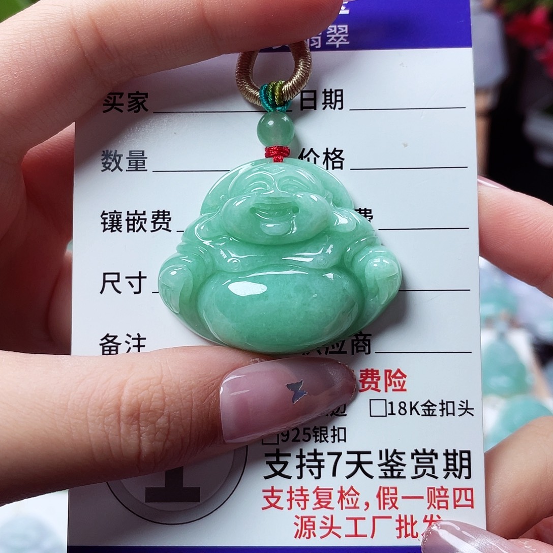 翡翠未镶嵌颈饰佛公18