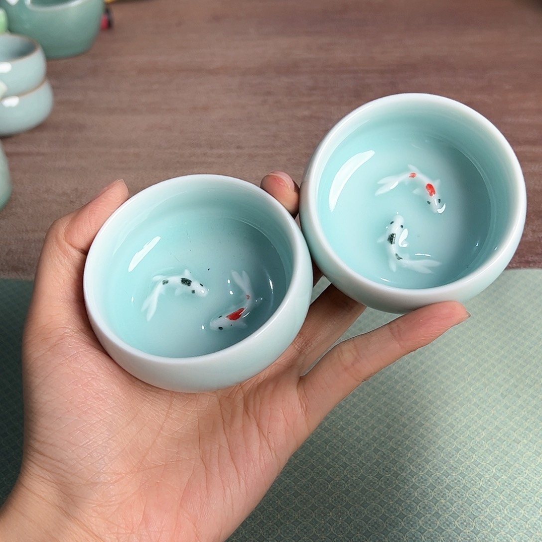 云间青瓷龙泉小米茶器