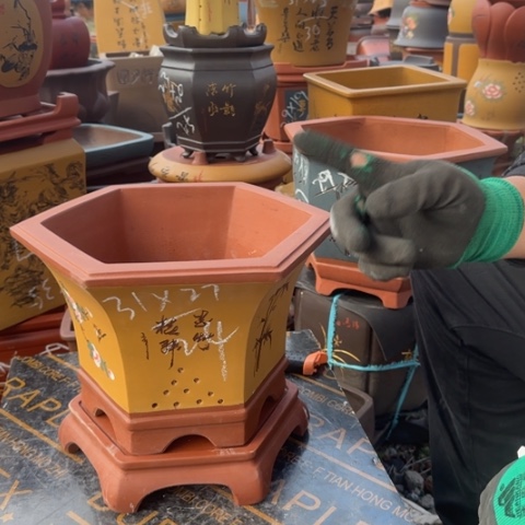 红陶紫砂花盆盆景盆栽