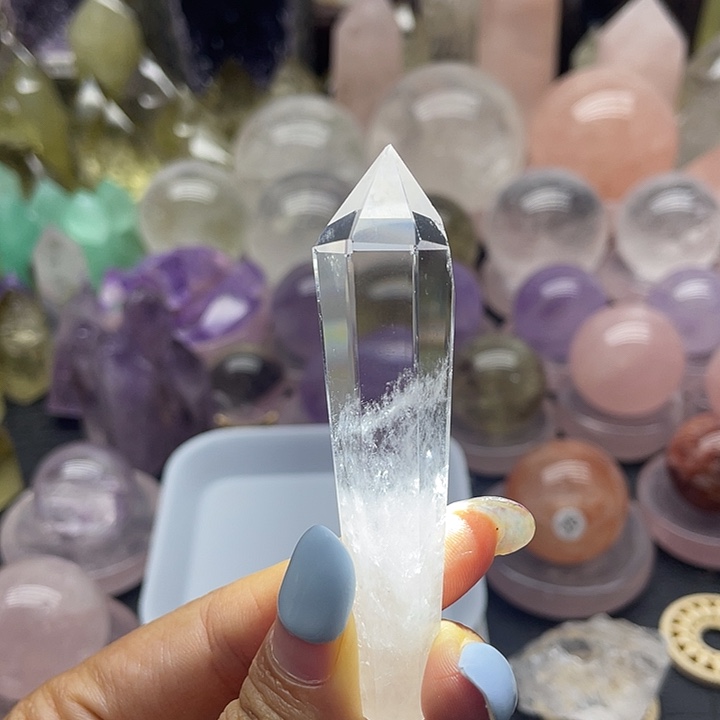 水晶珠宝半成品未镶嵌10白水晶权杖