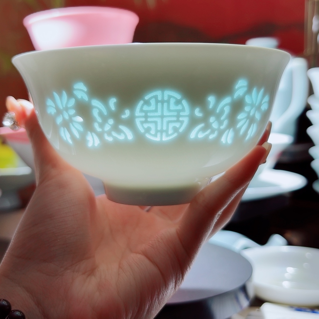 陶瓷6个米饭碗送十双筷子