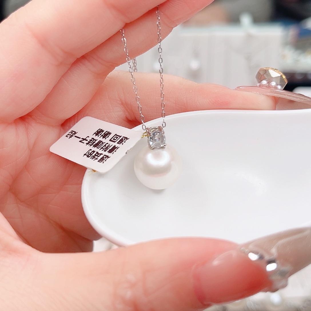 合金淡水珍珠吊坠(赠链)