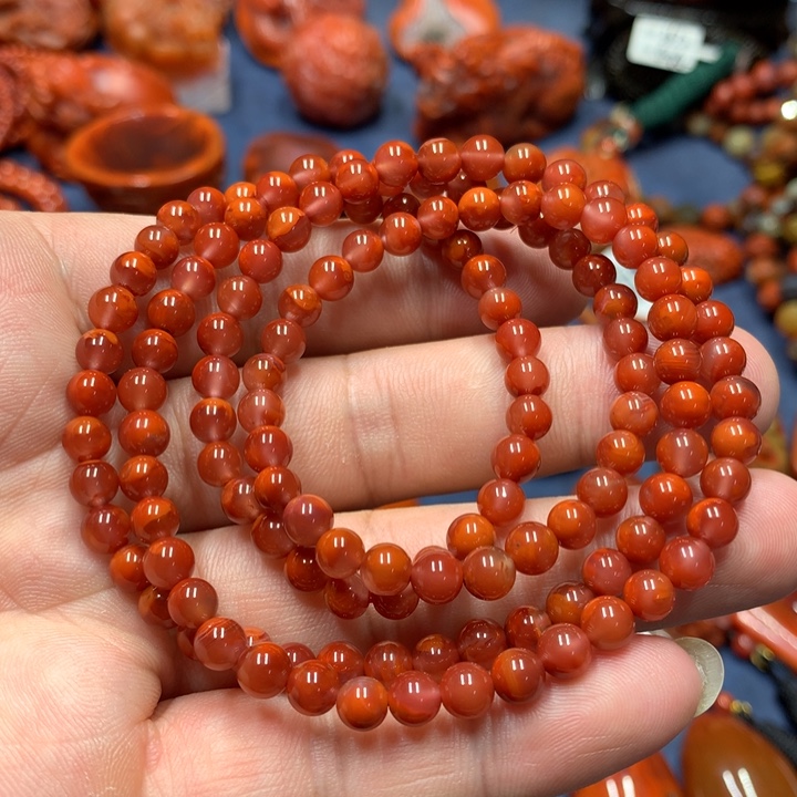 手串未镶嵌南红玛瑙5+m m