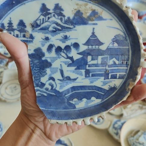 文***锐瓷片景德镇青花瓷片标本