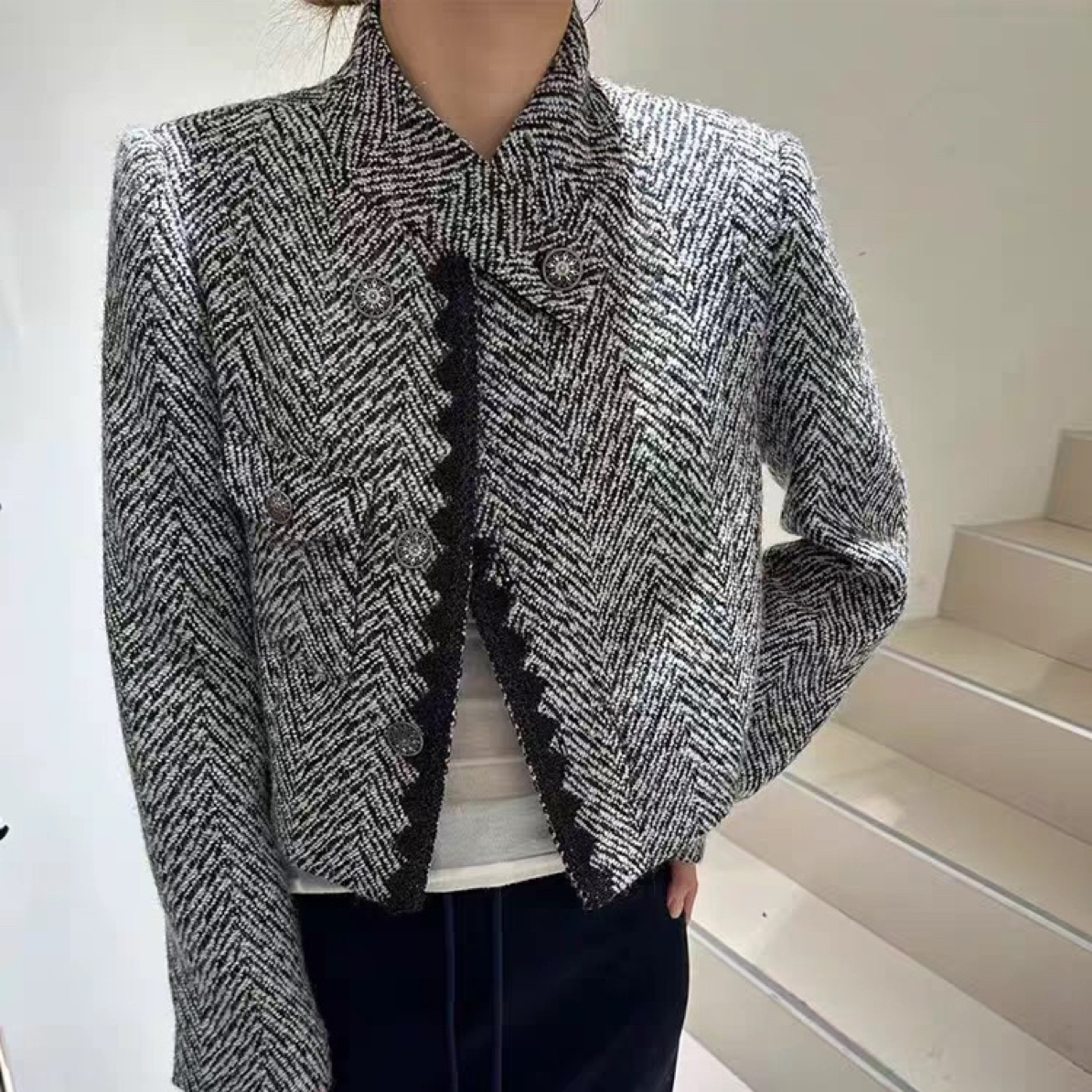 薇莎2510【现货】韩版小香风外套