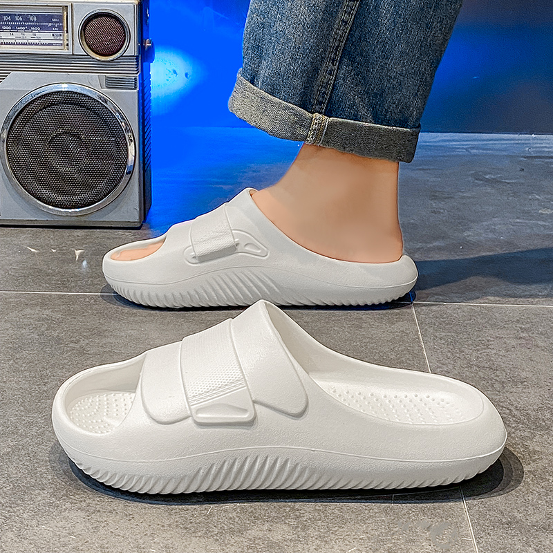 拖鞋男外穿防滑耐磨软底踩屎感简约居家浴室洗澡室内静音情侣凉拖