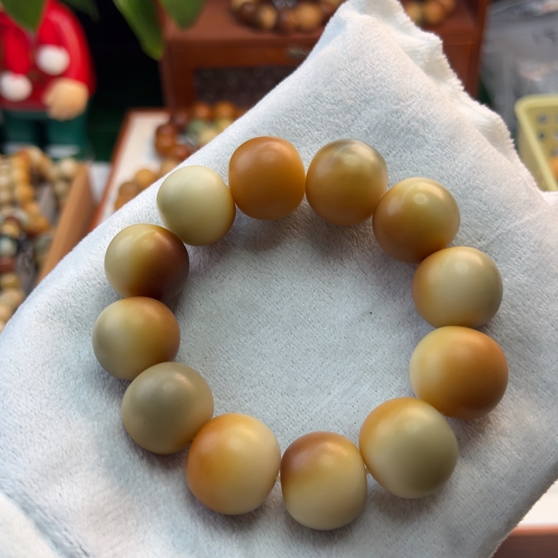 菩提根/象牙果手串卡21.7苹果干磨微瑕