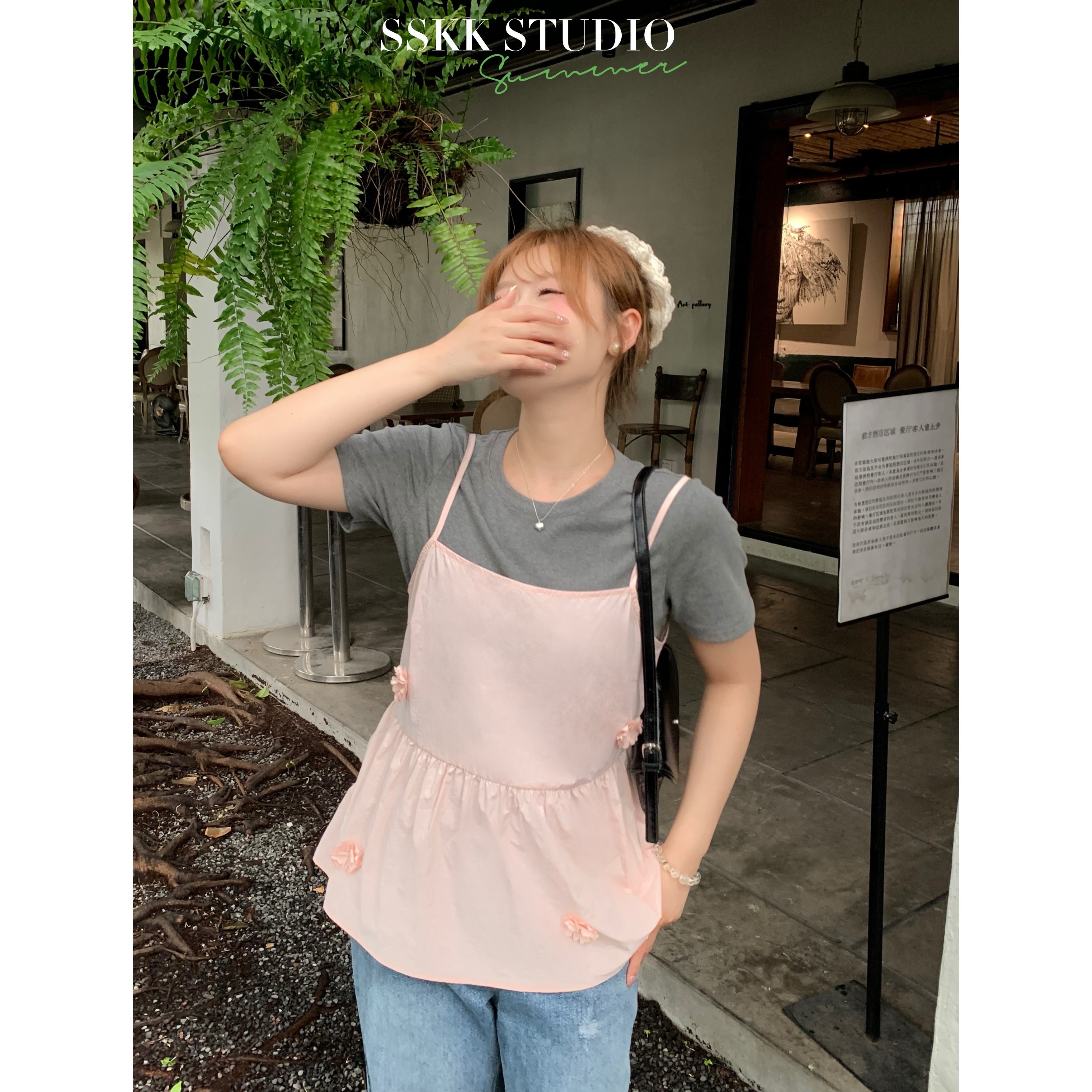 KMZY/KMZY山_山【莓莓甜心T】微胖女装韩版简约气质圆领短袖叠穿T恤