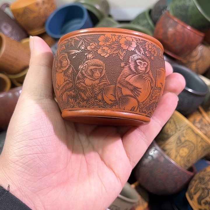 茶杯紫砂全手工紫砂主人杯 