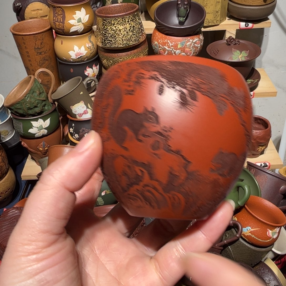 紫砂茶杯宜兴紫砂主人杯