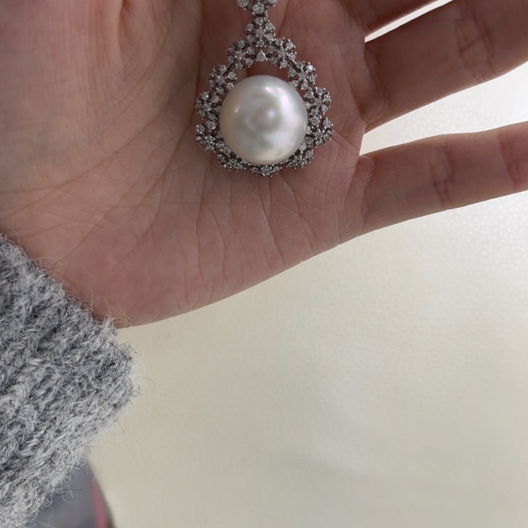 海水珍珠吊坠(赠链)银S925镶嵌