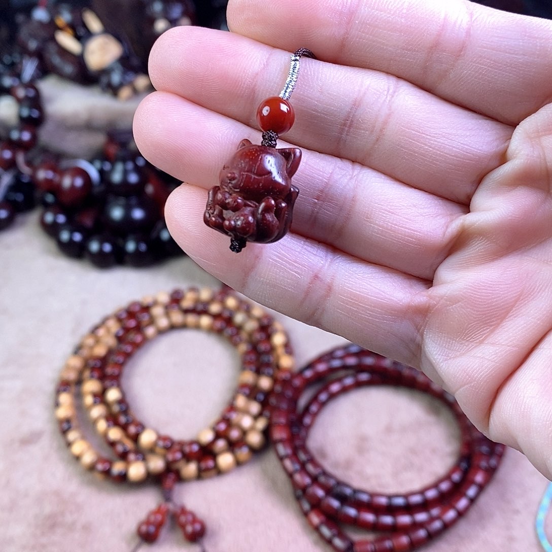 小叶紫檀手串/手链小狐狸