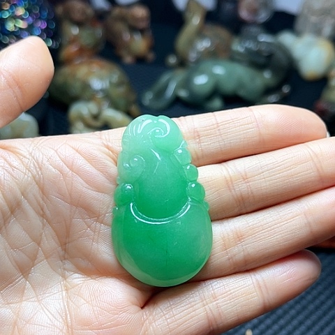 白玉菩提吊坠摆件