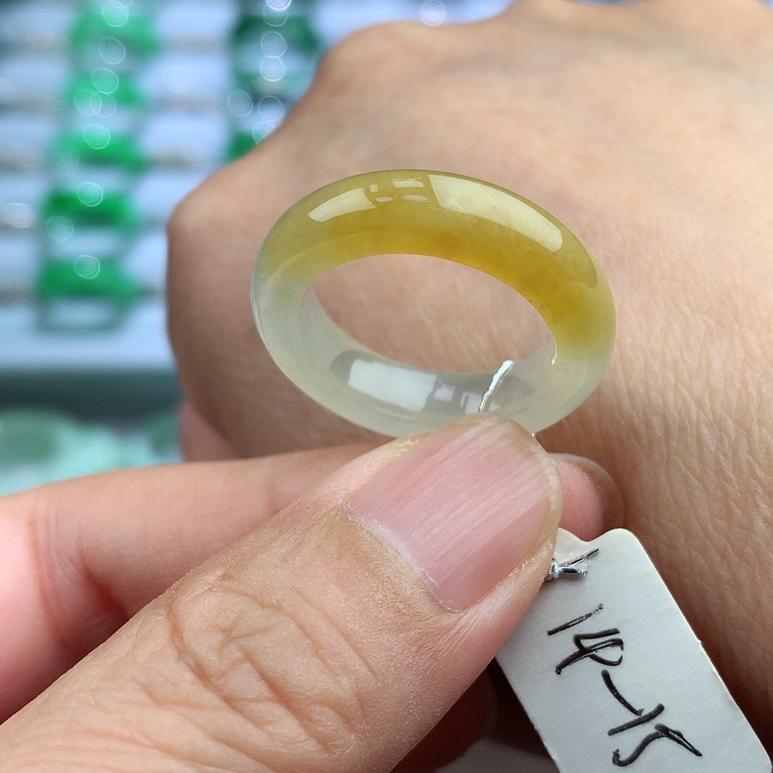 未镶嵌戒指翡翠14-15号