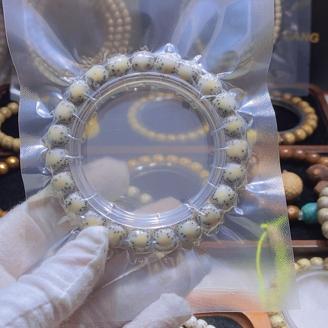 星月菩提手串A16侧留白火烧云10x 9