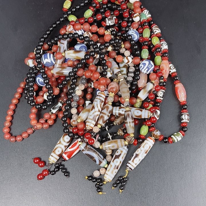 玛瑙项链未镶嵌T29藏珠项链随机发 发其一