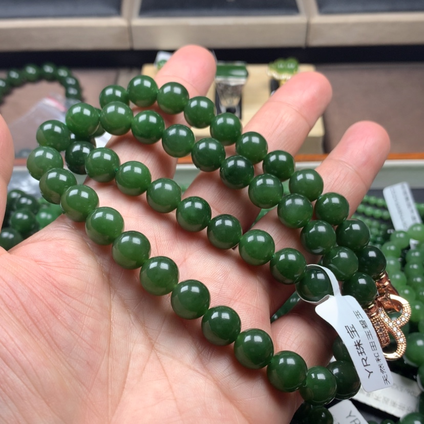 【闪购商品】和田玉（碧玉）颈饰未镶嵌小*10m m