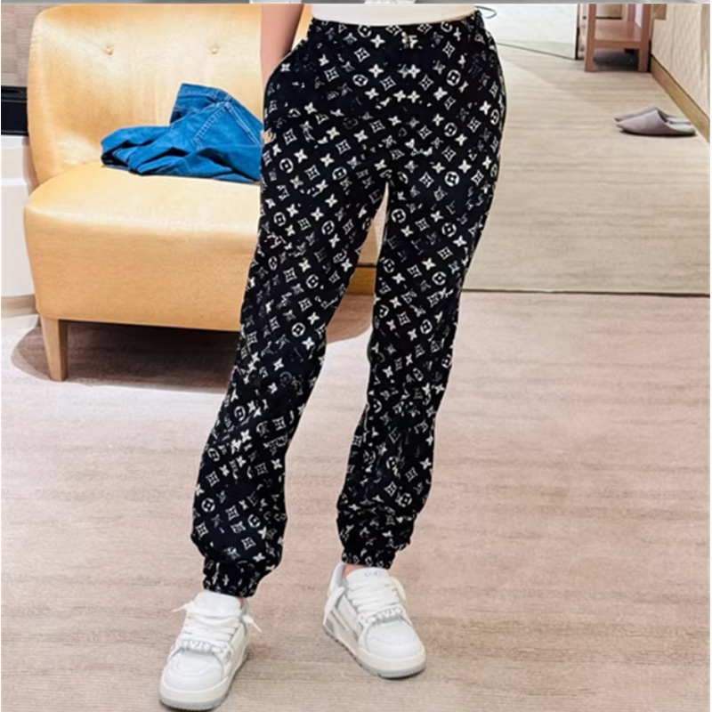 B017哎哟哟满印束脚速干运动裤