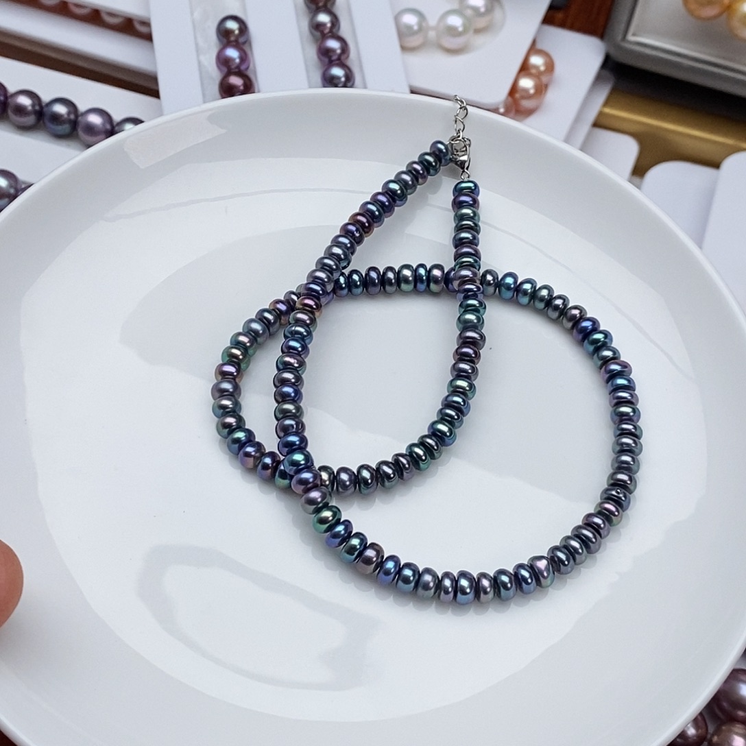 合金淡水珍珠颈饰