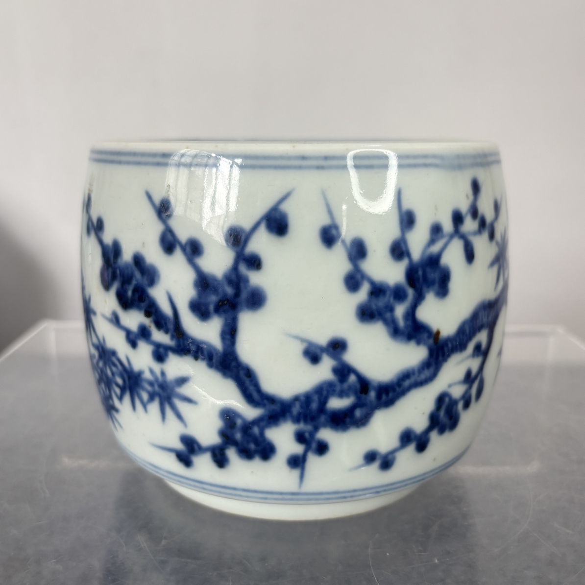 青花松竹梅茶叶罐