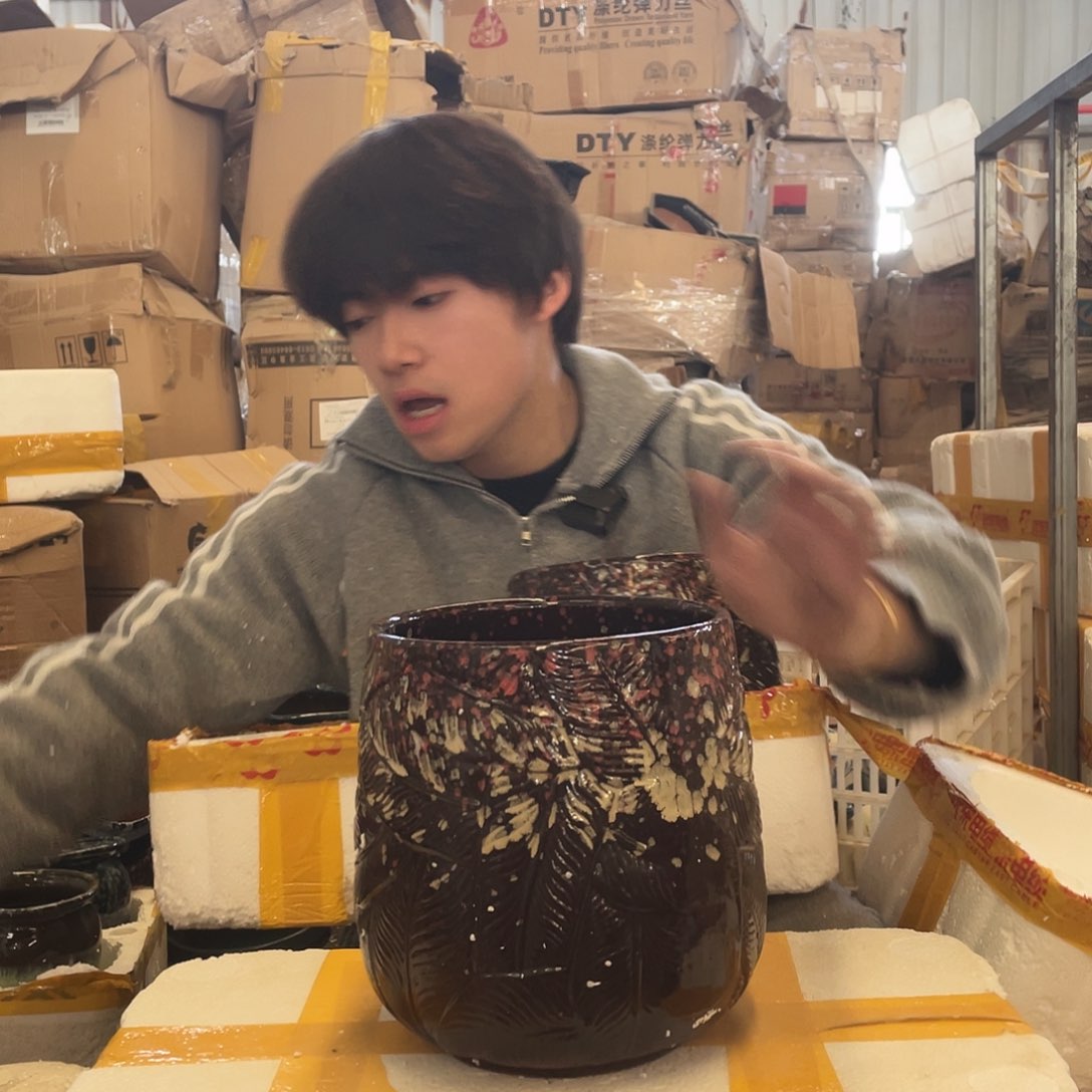 红陶宜兴紫砂花盆