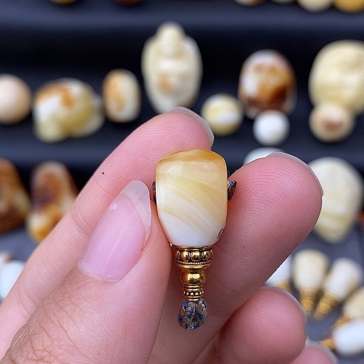 琥珀未镶嵌裸石10金塔橘红拉丝三通c469