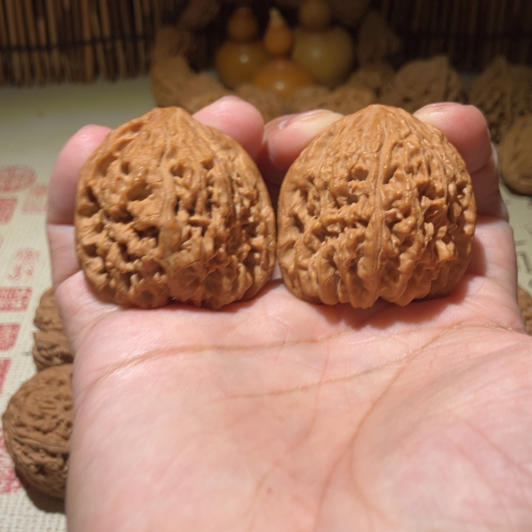 文玩核桃把件40尺全品高炮老型涿鹿南疆石