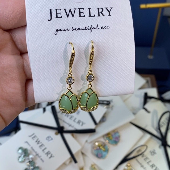 锆石纯铜合金好好看的挂钩耳环