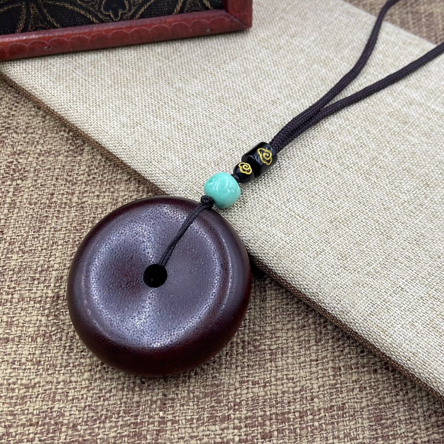 非金属珐琅吊坠 5913  简约黑色吊坠百搭气质