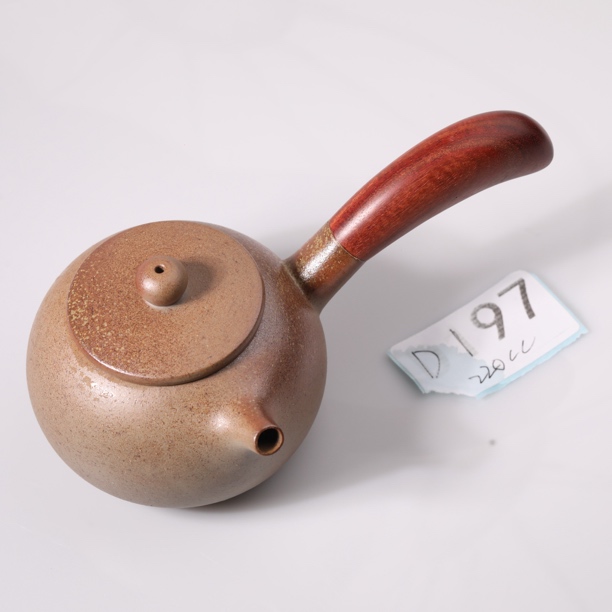 D197手工黑陶陶瓷侧把壶功夫茶具泡茶器日式风格泡茶壶