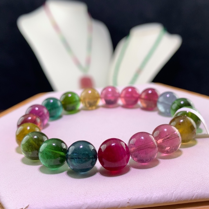 双色碧玺手链未镶嵌