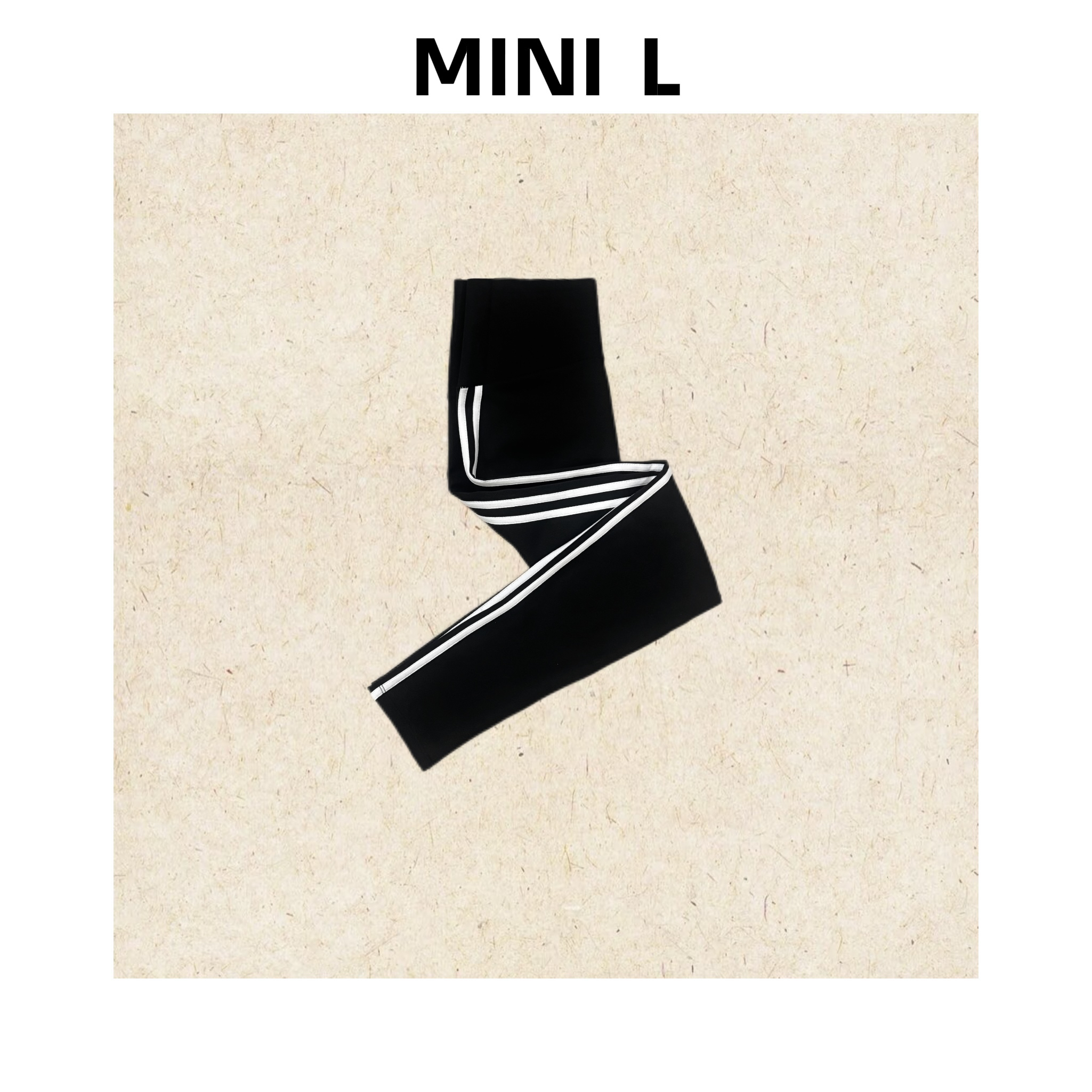 [MINI L]“瑜伽校裤”高腰加绒侧条瑜伽芭比裤