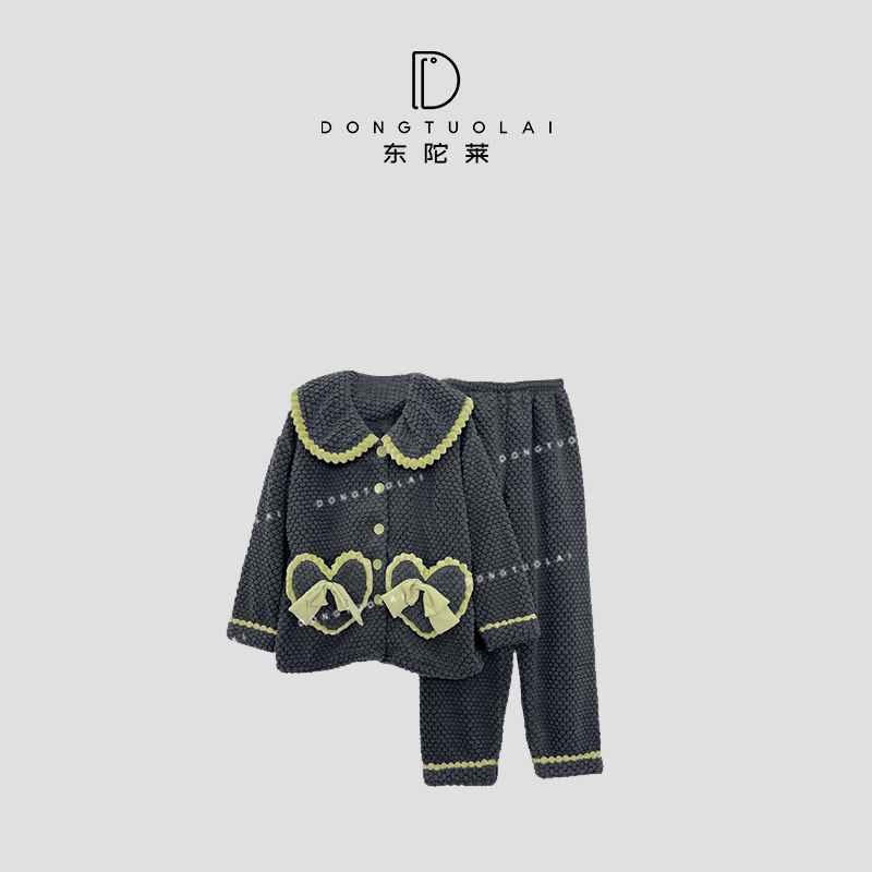 《快乐星球》睡衣居家服女士秋冬时尚冬季保暖百搭宽松