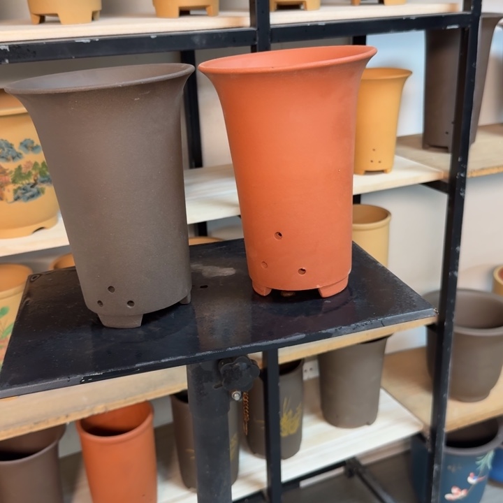 高度21口径15俩只 紫砂