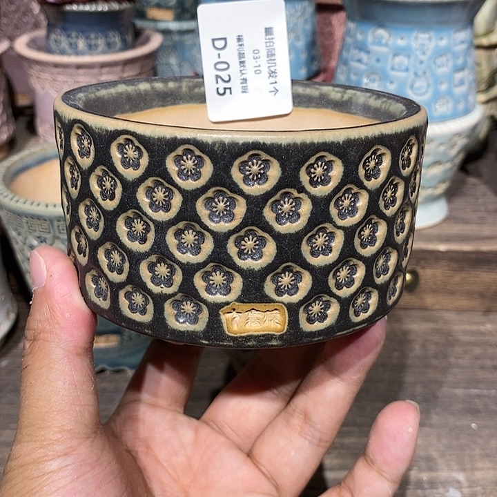 七里烧花盆3-10-025口径8