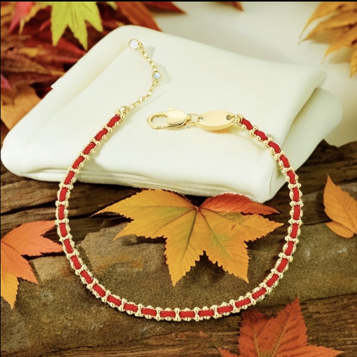 手链 黄色 红绳手链-A43