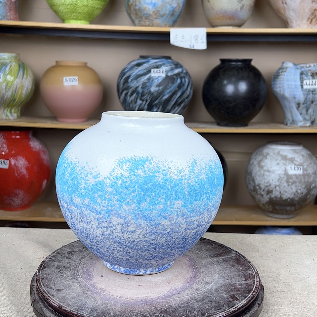 陶瓷68花瓶摆件创意的