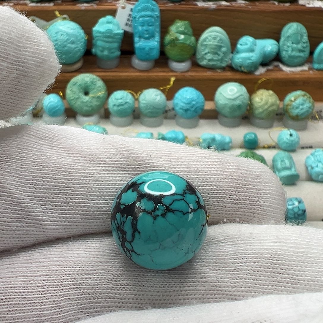 绿松石圆珠 未镶嵌