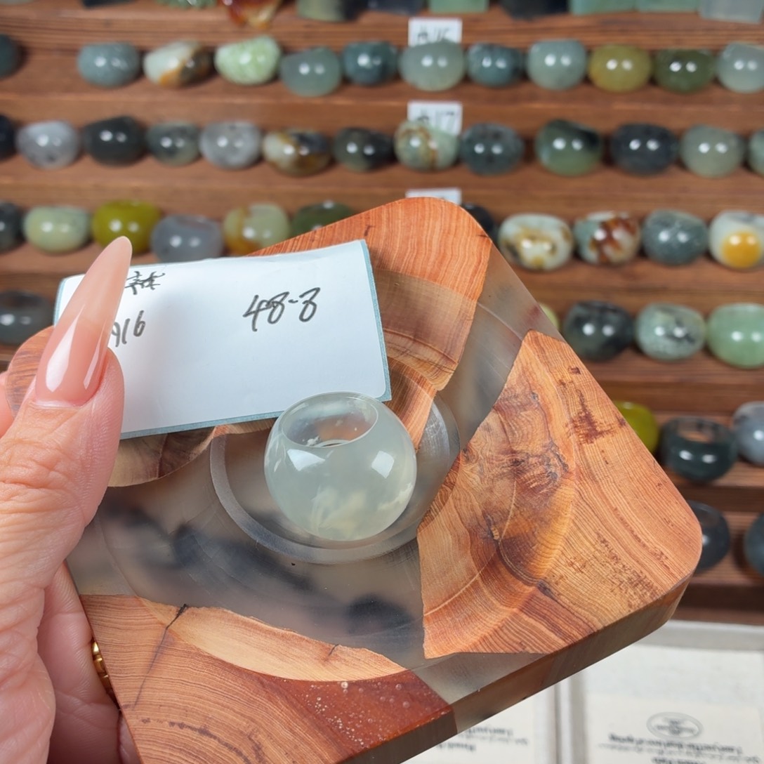 序***x蛇纹石玉未镶嵌戒指