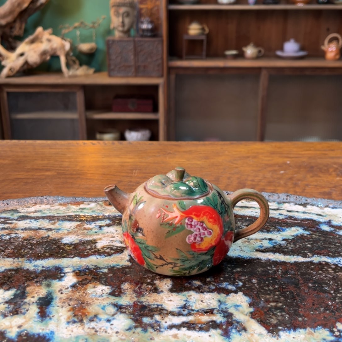 杯柴烧手工手绘陶瓷