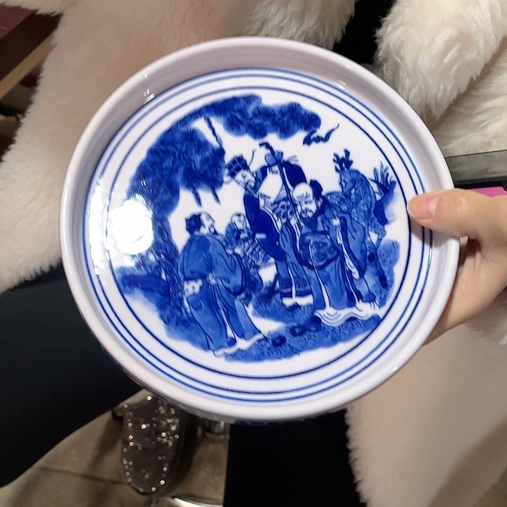 瓷片景德镇陶瓷茶盘。