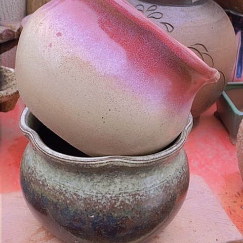 紫砂花盆口18高度13瑕疵