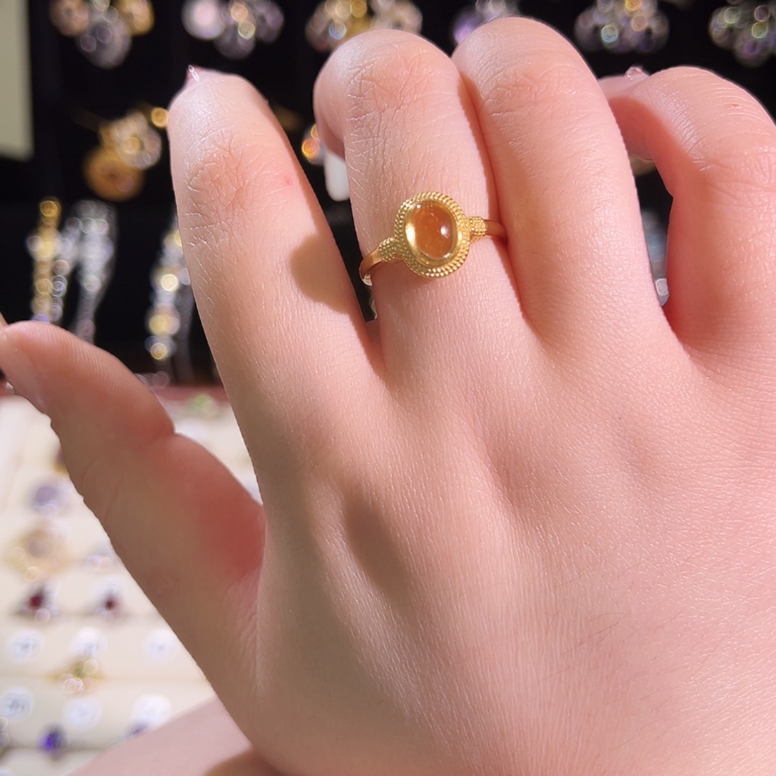 鱼***西水晶戒指银S925镶嵌