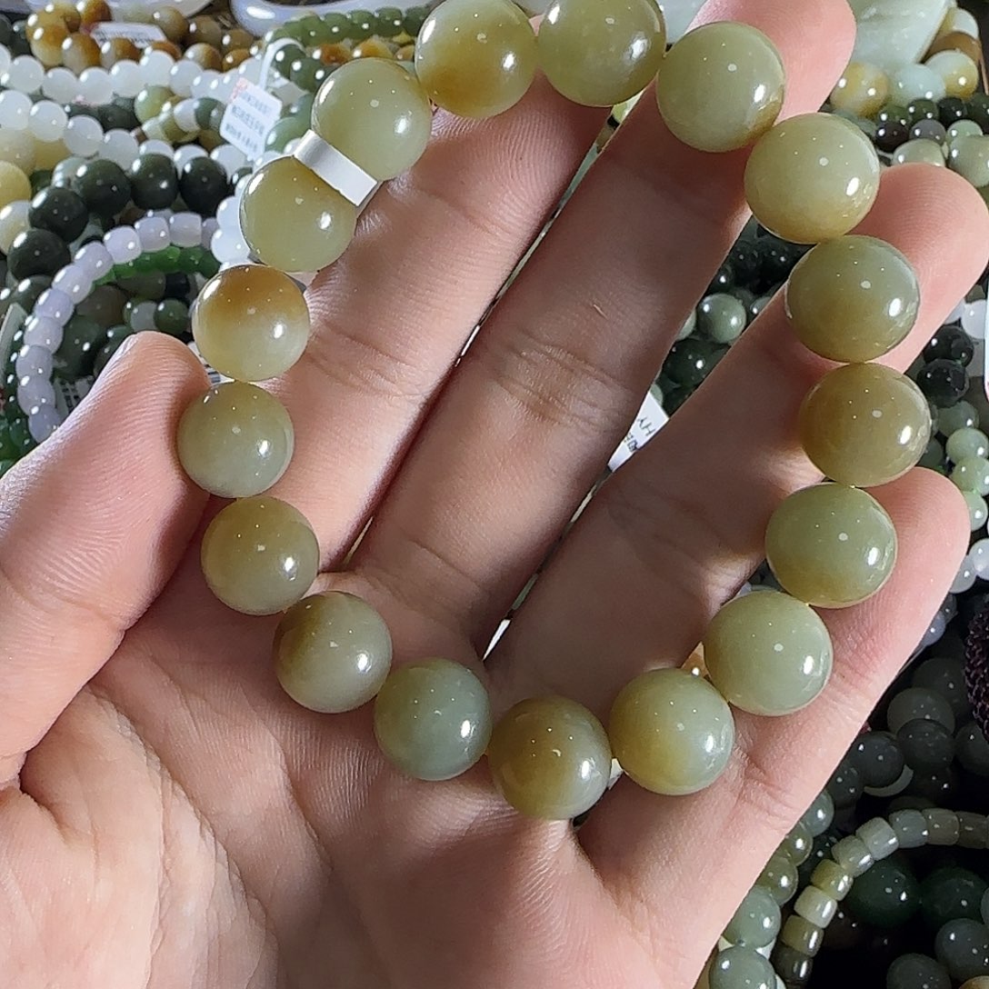 和田玉手链未镶嵌376