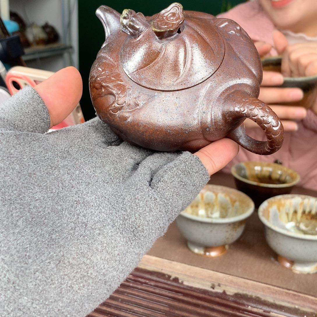 紫砂茶壶纯自然柴烧