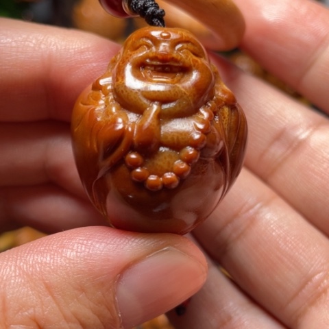 橄榄核手串/手链弥勒单子竹环穿配3.3左右