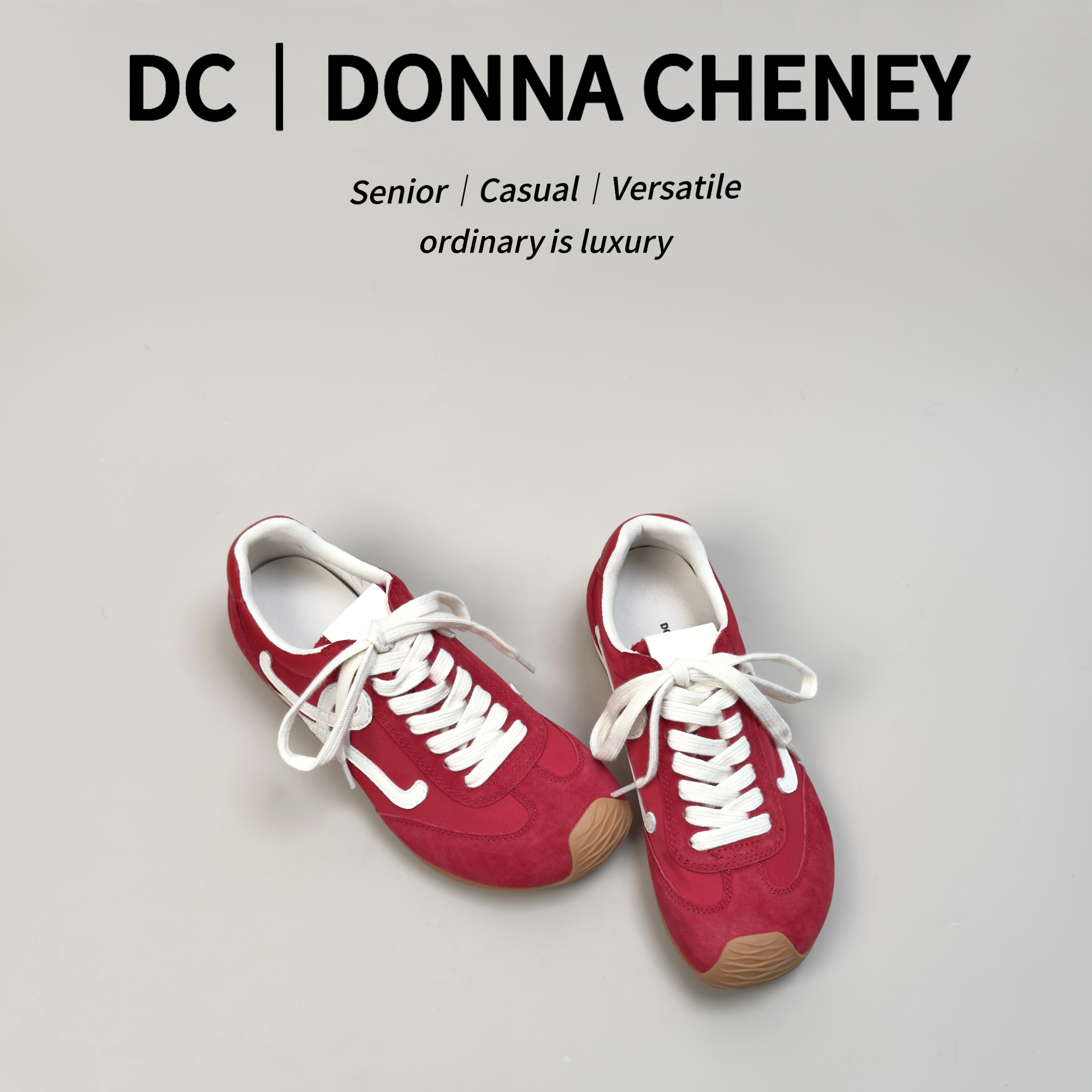 DONNA CHENEY小罗德训鞋2025春欧若风小众时髦平底复古阿甘休闲鞋