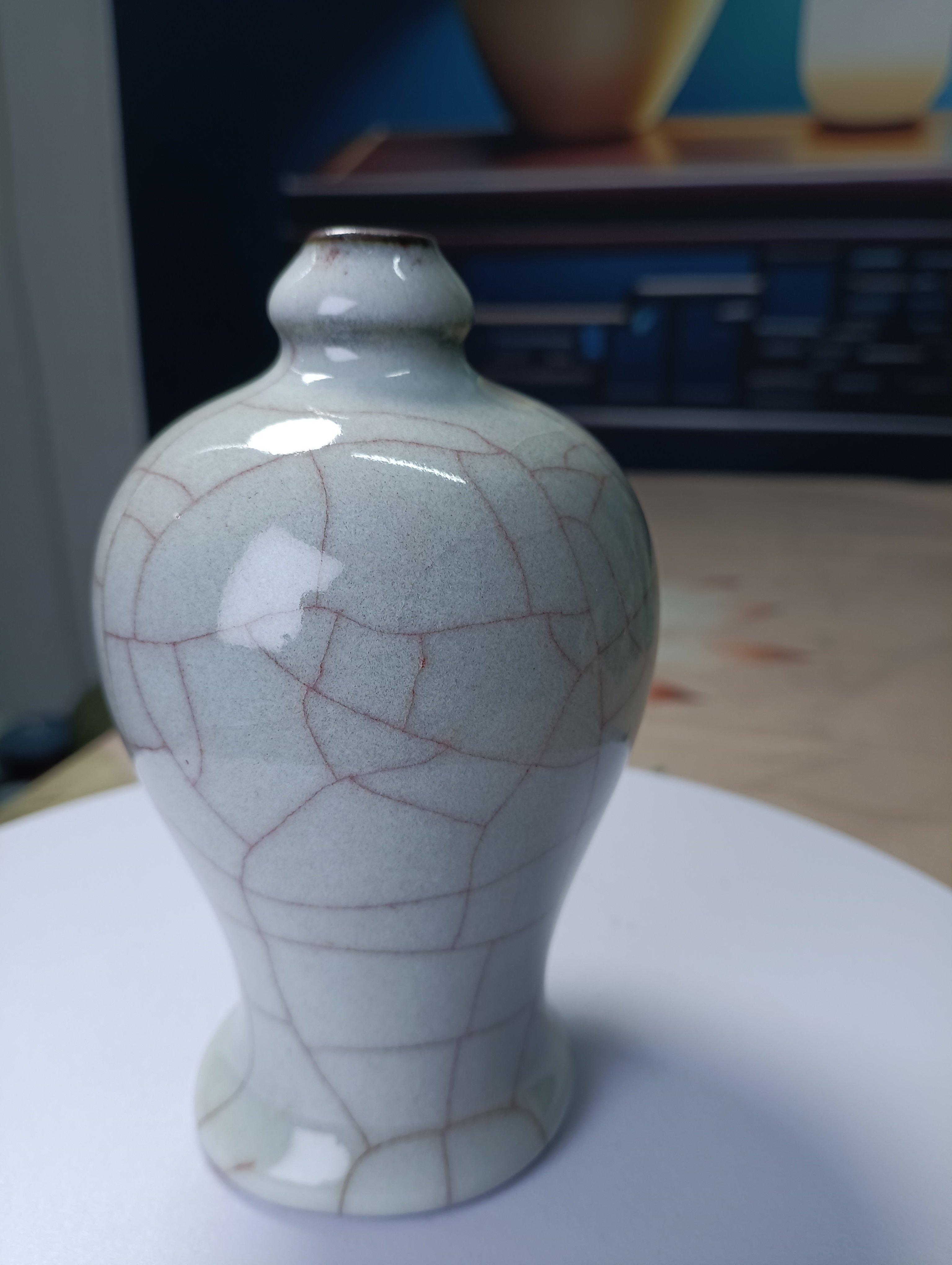 精美官瓷#梅瓶#蟹爪纹#纯手工