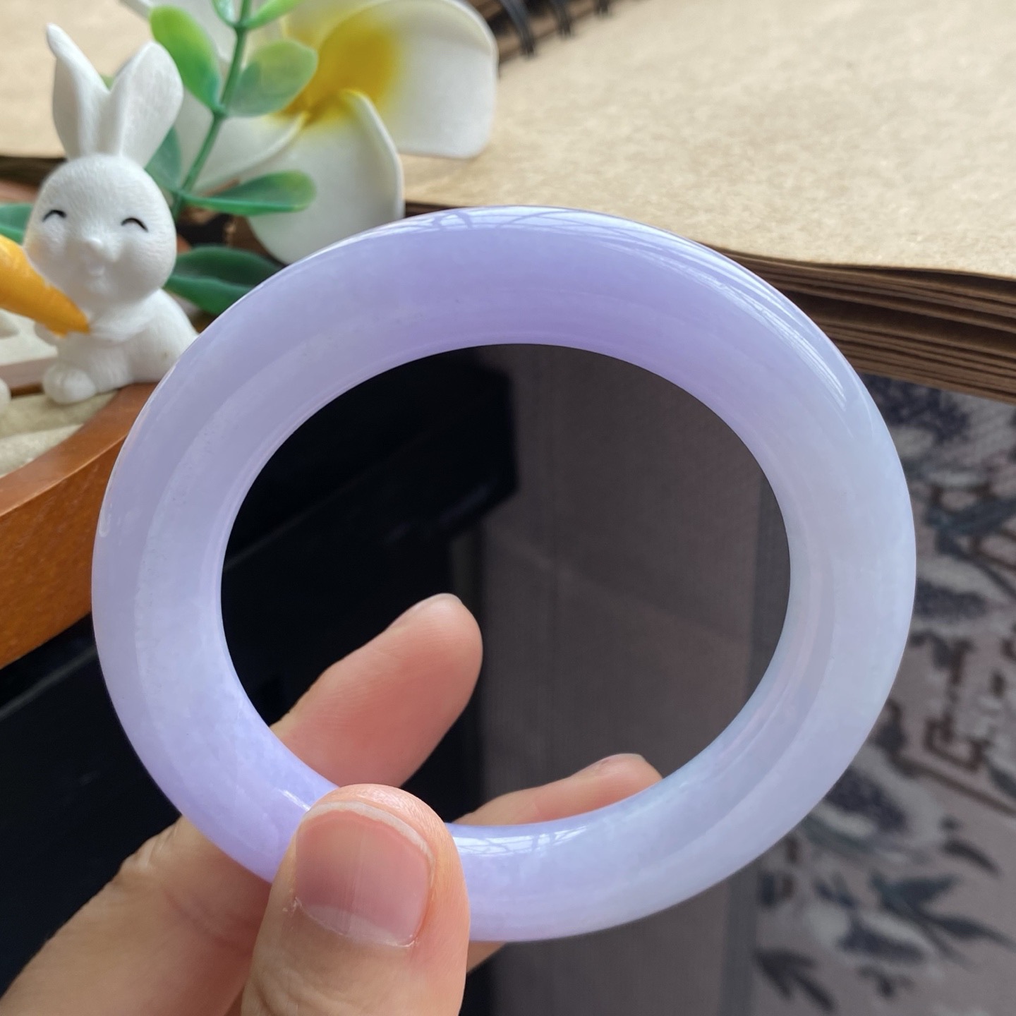 02.16批浅紫色圆条710号55-11.8-11.6天然翡翠