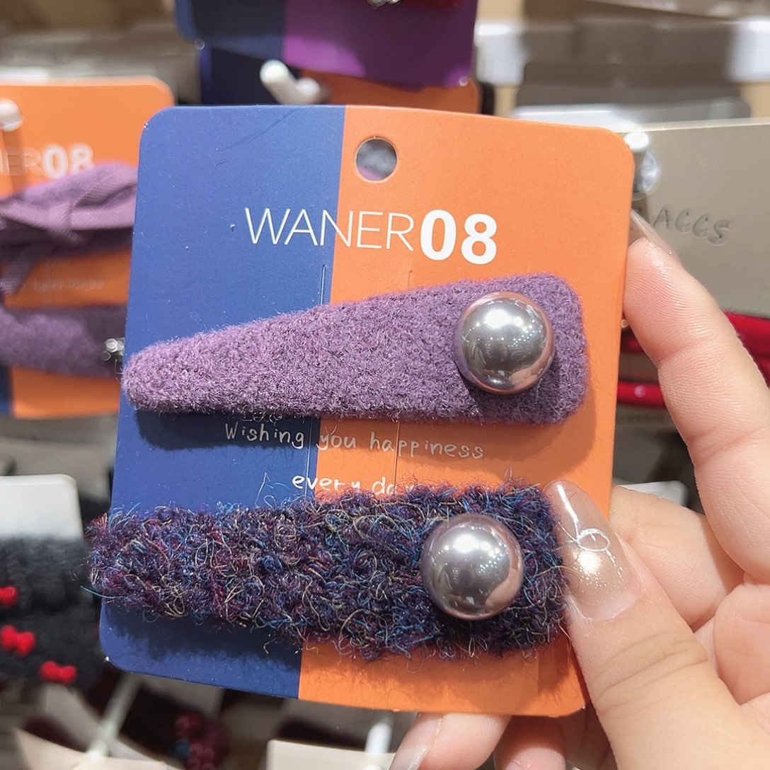 非金属紫色珠珠三角掰掰一对